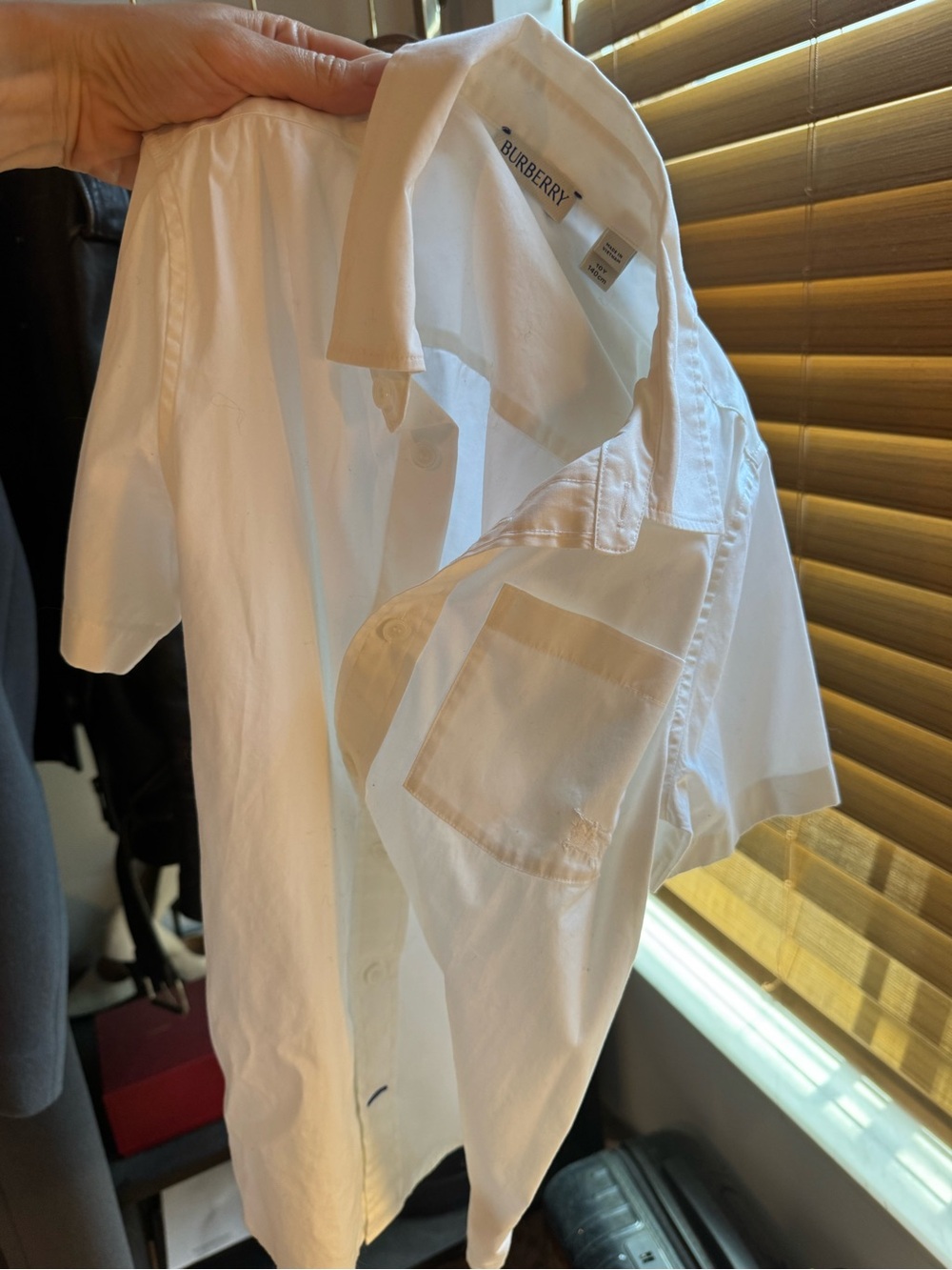 Burberry kids White Short-Sleeve Button-Up Shirt